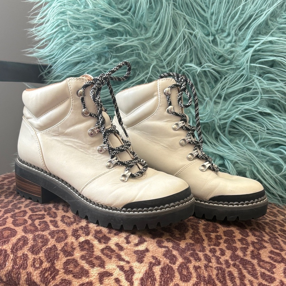 Universal Thread Cream Lace Up Boots